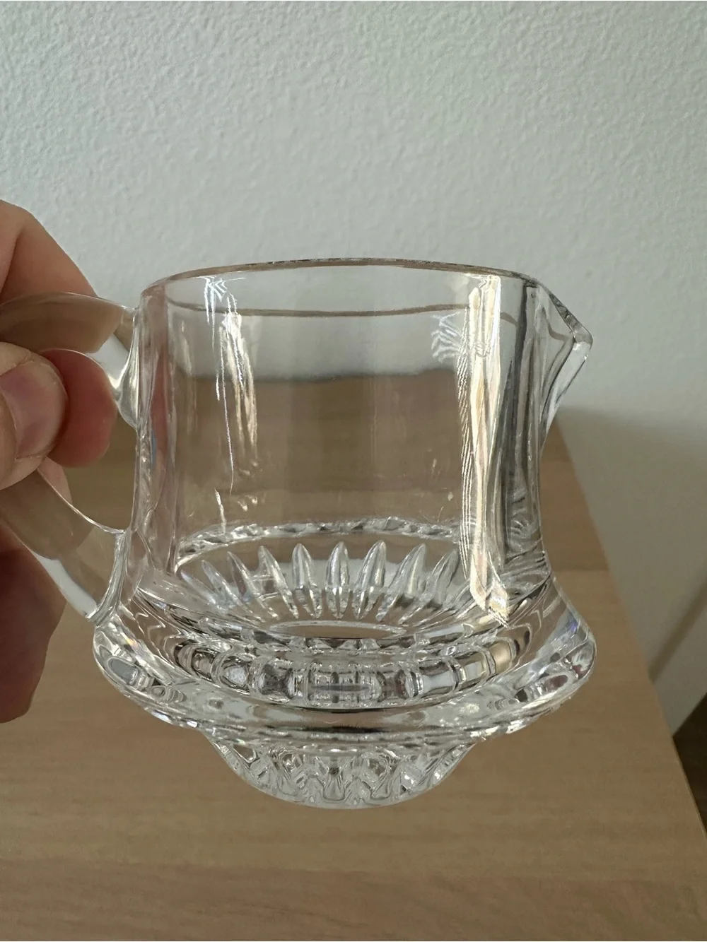 Crystal Glass Creamer Pitcher - Elegant Transparent Design